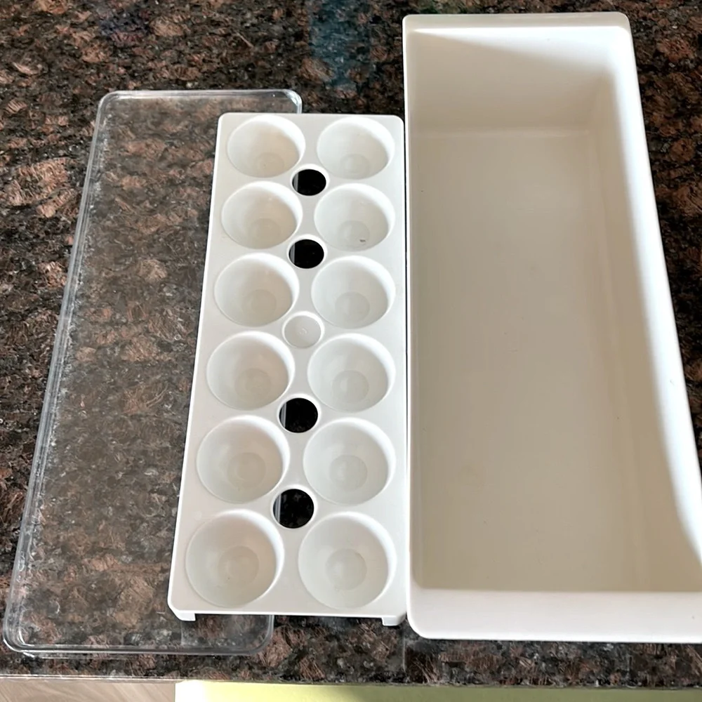 Egg Storage Container Refrigerator Organizer Lid 3 Piece